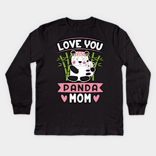 Love You Panda Mom, Our First Mother’s Day Kids Long Sleeve T-Shirt